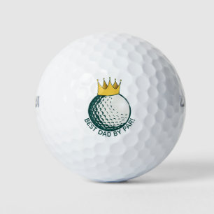 Best Dad By Par Crown Golf Balls