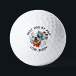 Best Dad by Par Custom Dog Photo Father's Day Golf Balls<br><div class="desc">It is a unique gift for a golfer on Father’s Day,  Grandpa's birthday,  wedding party,  golf outing,  or retirement party.</div>