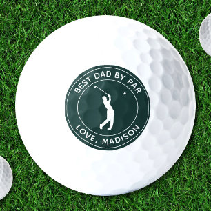 Best Dad By Par Custom Golfer Name Personalized Golf Balls