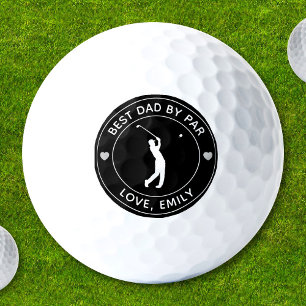 Best Dad By Par Custom Golfer Name Personalized Golf Balls