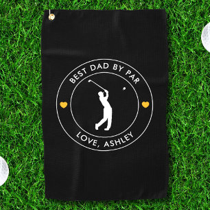 Best Dad By Par Custom Golfer Name Personalized Golf Towel