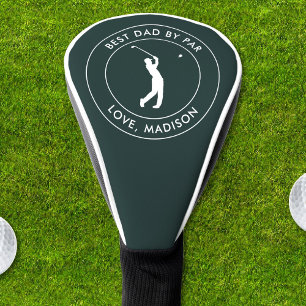 Best Dad By Par Custom Golfer Name Text Golf Head Cover