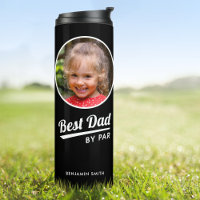 Best Dad By Par Custom Kid's Photo Golf Black