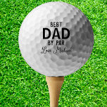 Best Dad By Par Custom Name Father's Day Golf Balls<br><div class="desc">Best Dad By Par Father's Day Golf Balls. Personalize the name as desired. Choose the brand of the golf balls and pack size from the options menu.</div>