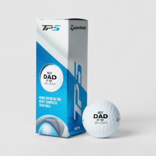 Best Dad By Par Custom Name Father's Day Golf Balls