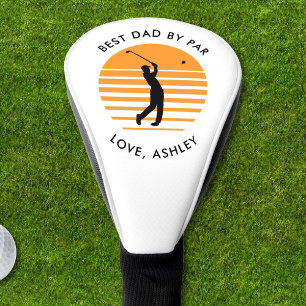 Best Dad By Par Custom Name Text Personalized Golf Head Cover