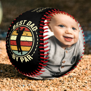 Best Dad by Par Custom Photo Baseball
