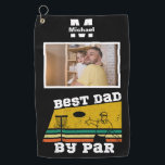best dad by par disc golf frisbee Custom Photo Golf Towel<br><div class="desc">the best dad by par disc golf Fathers Day funny gift idea dad,  frisbee golf retro
- Click the personalize button to change the images and text. *** you can contact me for assistance.***</div>