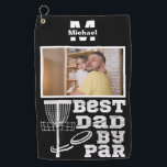 best dad by par disc golf frisbee Custom Photo Golf Towel<br><div class="desc">the best dad by par disc golf Fathers Day funny gift idea dad,  frisbee golf retro
- Click the personalize button to change the images and text. *** you can contact me for assistance.***</div>