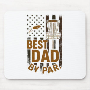 Best Dad By Par - Disc Golf Funny Camo Mouse Pad