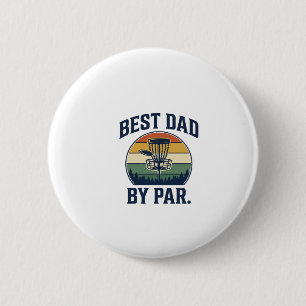 Best Dad By Par Disc Golf Vintage Sunset Design_1 2 Inch Round Button