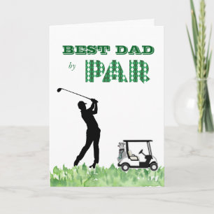 Best Dad by Par Father's Day Card