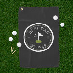 Best Dad By Par | Father's Day Gift Golf Towel<br><div class="desc">Give your golf pro dad a Father's Day gift he can proudly use on the golf course! Add your custom wording to this design by using the "Edit this design template" boxes on the right hand side of the item, or click the blue "Customize it" button to arrange the text,...</div>