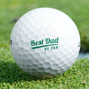 Best Dad By Par Father's Day Gift Green Golf Balls
