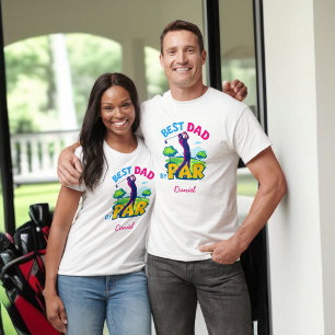 Best Dad By Par Father's Day Golf Gift T-Shirt