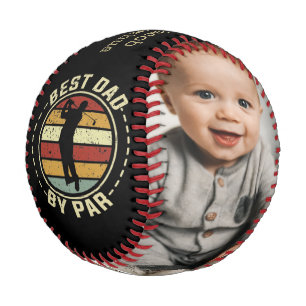 Best Dad by Par Father's Day Photo Baseball