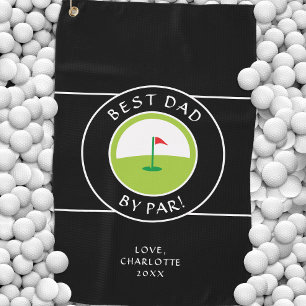 Best Dad By Par Fun Father's Day Custom Golf Towel