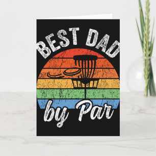 Best Dad By Par Funny Father's Day Disc Golf Card