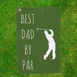 Best Dad by Par Funny Golf Golfing Towel