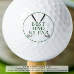 BEST DAD BY PAR Funny Green Golf Clubs Golf Balls<br><div class="desc">For the special golf lover Dad, give this gift of a set of golf balls with the funny saying BEST DAD BY PAR in an editable green text colour. Great gift for the golfer father for Father's Day, his birthday or a holiday. ASSISTANCE: For help with design modification or personalization,...</div>