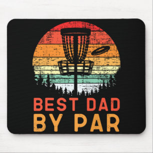 Best Dad By Par Funny Vintage Disc Golf Lovers Dad Mouse Pad