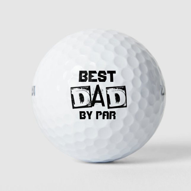 Best Dad By Par Golf Balls (Front)