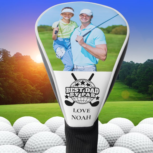Best Dad By Par Golf Custom Photo Father's Day  Golf Head Cover (Creator Uploaded)