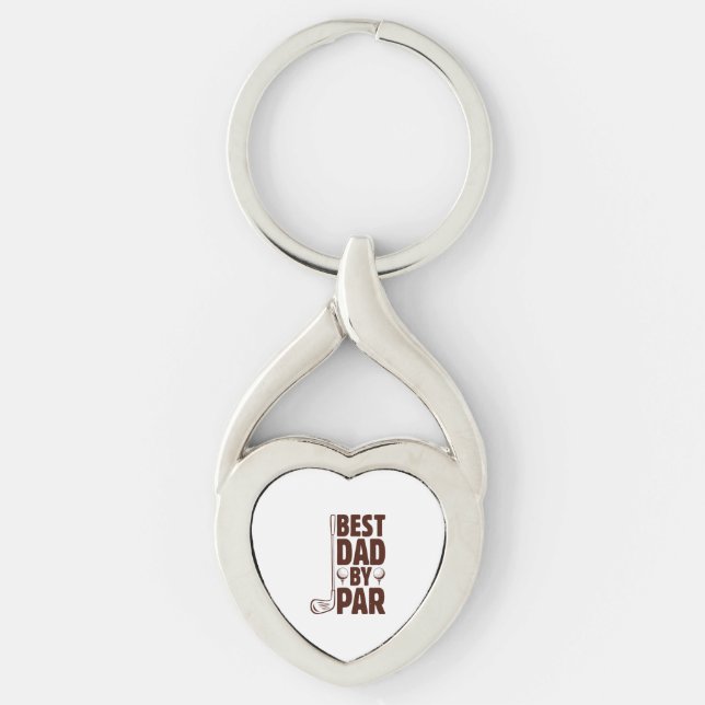 Best Dad By Par Golf Dad Keychain (Front)