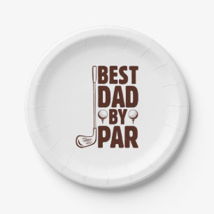 Best Dad By Par Golf Dad Paper Plate