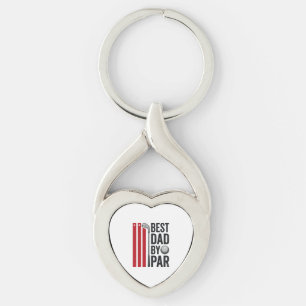 Best Dad By Par Golf Dad Vintage Design_1 Keychain