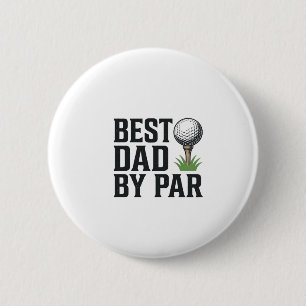 Best Dad By Par Golf Fathers Day Vintage Design_1 2 Inch Round Button