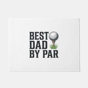 Best Dad By Par Golf Fathers Day Vintage Design_1 Doormat