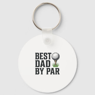 Best Dad By Par Golf Fathers Day Vintage Design_1 Keychain