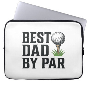 Best Dad By Par Golf Fathers Day Vintage Design_1 Laptop Sleeve