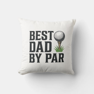 Best Dad By Par Golf Fathers Day Vintage Design_1 Throw Pillow