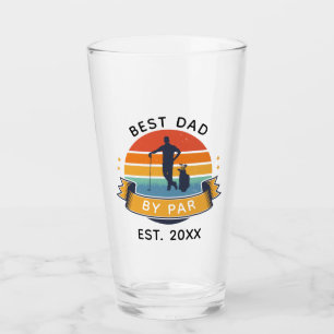Best Dad By Par Golf Lover Fathers Day Custom Glass