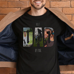  Best Dad By Par Golfer Photo Collage Personalized T-Shirt