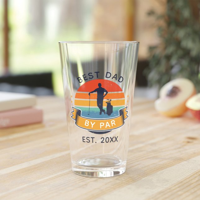 Best Dad By Par Golfing Fathers Day Sport Custom Glass (Creator Uploaded)