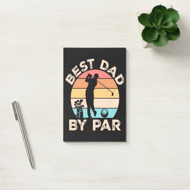 Best Dad By Par Golfing Post-it Notes (Office)