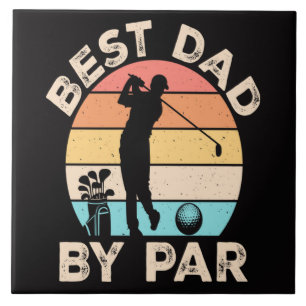 Best Dad By Par Golfing Tile