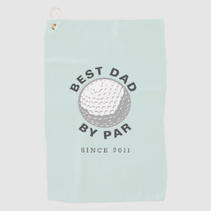 Best Dad By Par Grandparents Day Modern Custom Golf Towel