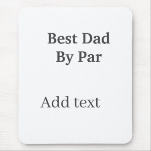 Best dad by par gray black father's day namesimple mouse pad
