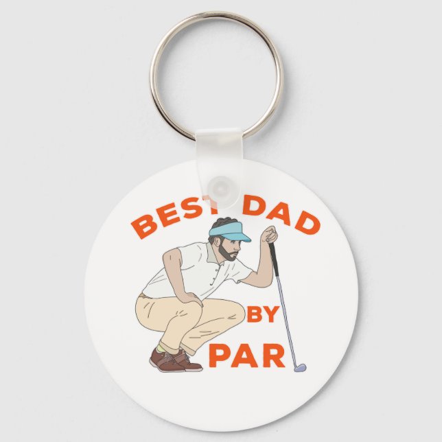 Best Dad By Par Keychain (Front)