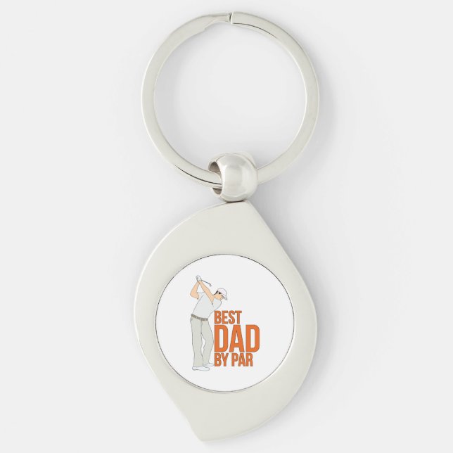Best Dad By Par Keychain (Front)