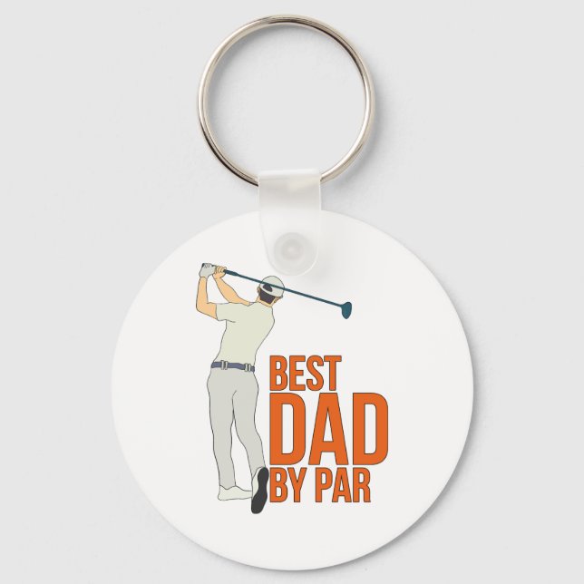 Best Dad By Par Keychain (Front)