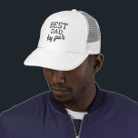 Best Dad by Par Modern typography Trucker Hat<br><div class="desc">Celebrate your dad's love for golf with our "Best Dad by Par" modern typography golfer dad hat. This stylish and comfortable hat features a sleek design with contemporary typography, making it the perfect gift for any golf-loving dad. Show your appreciation and let him wear his title proudly on the green...</div>