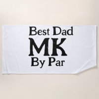 Best dad by par monogram father's day simple rusti