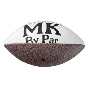 Best dad by par monogram father's day simple rusti football
