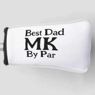 Best dad by par monogram father's day simple rusti golf head cover