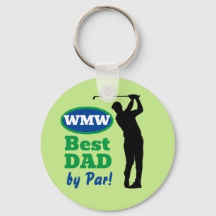 Best Dad By Par! Monogram Golf Keychain